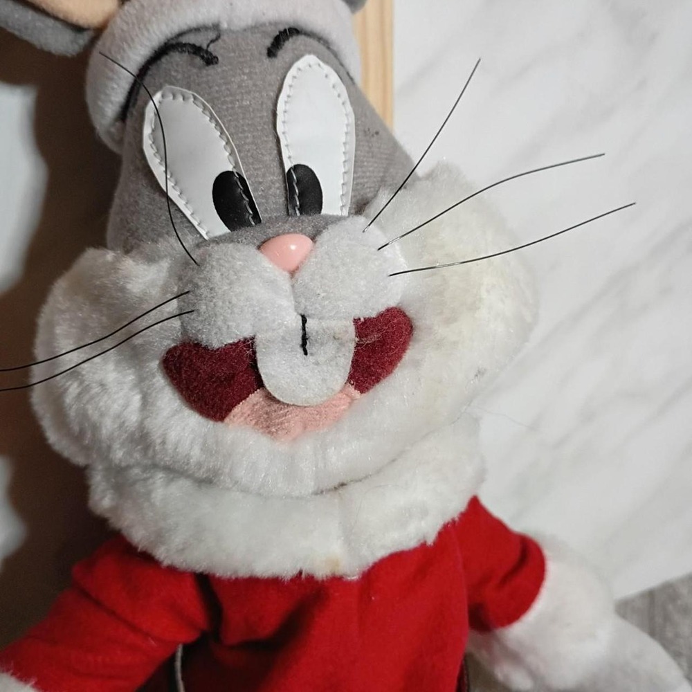 Looney Tunes Bugs Bunny Santa Claus Plush Vintage Holiday Stuffed Animal 12 inch - Picture 3 of 7